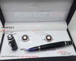 Perfect Replica - Montblanc Black Rollerball Pen And Stainless Steel Cufflinks Set